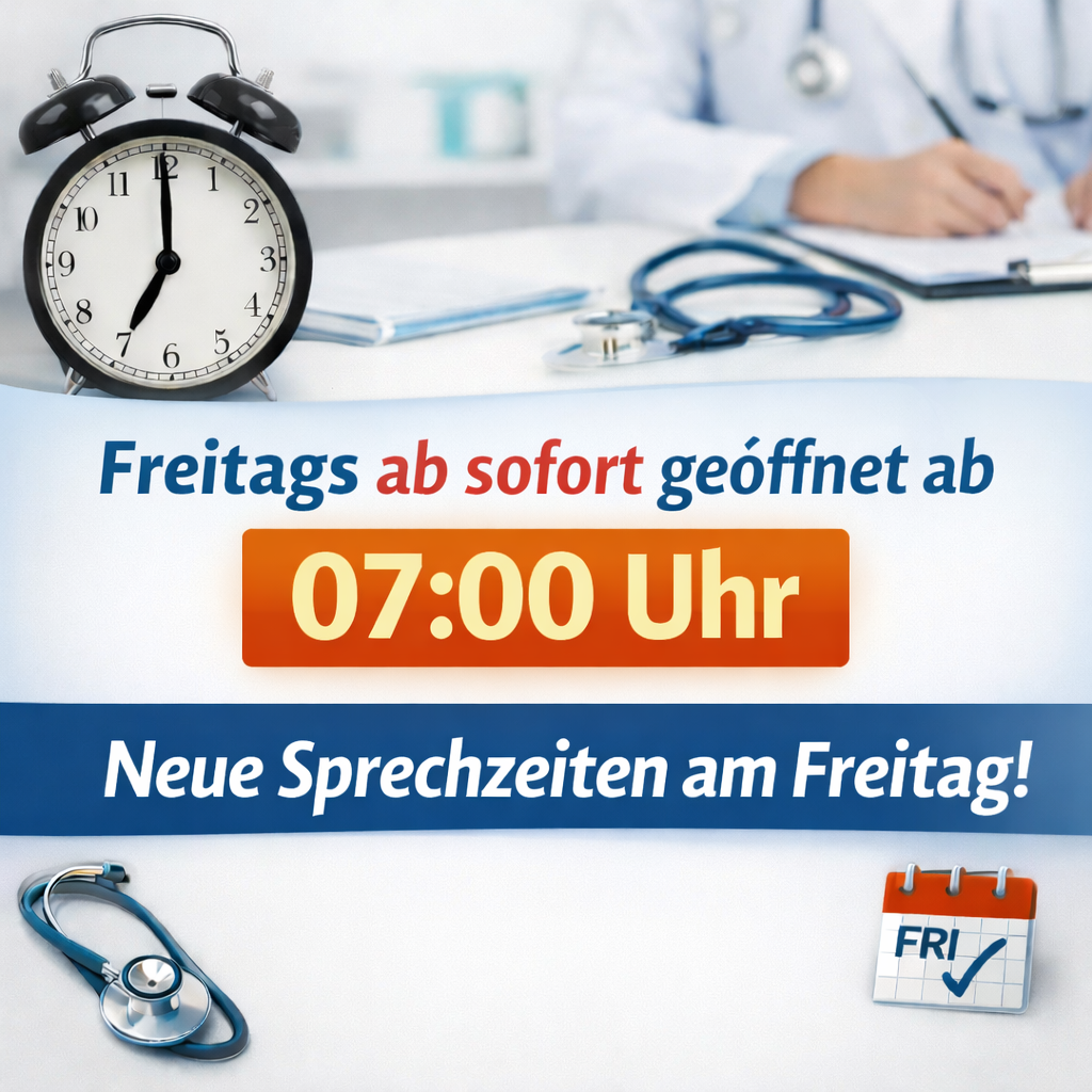 Geänderte Öffnungszeiten Freitags